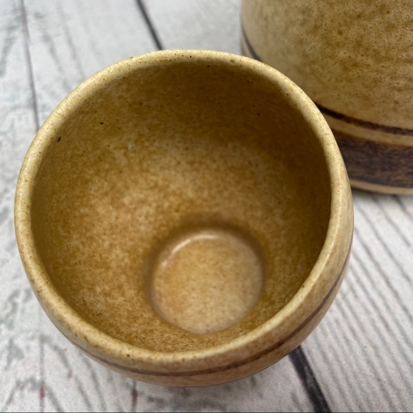 Vintage Robert Maxwell Pottery Craft Tumble Up Set Decanter & Cup Vino MCM Wine - Picture 10 of 10